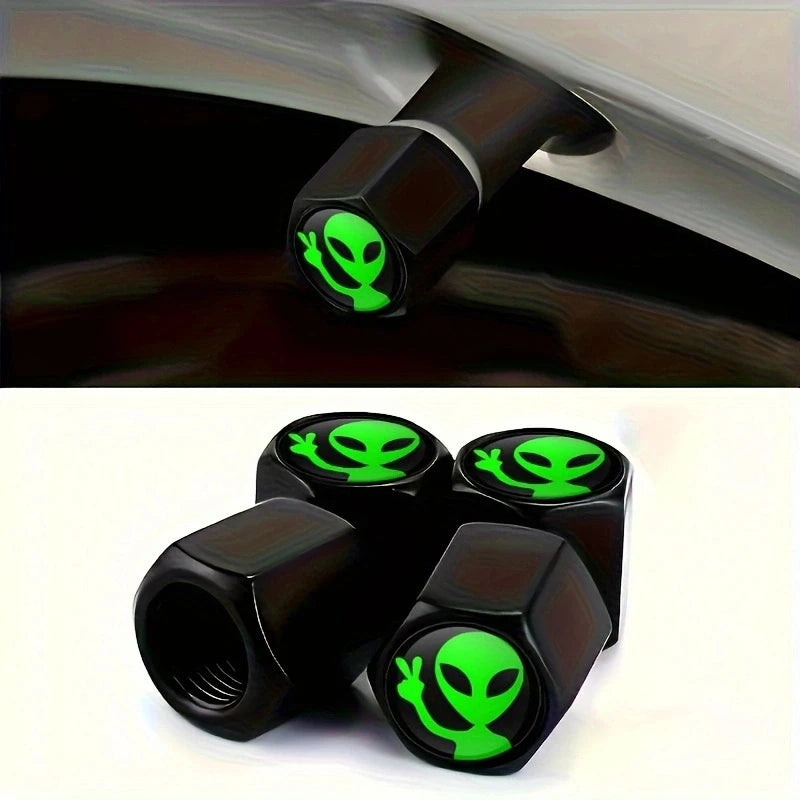 4PCS Aluminium Valve Stem Caps
