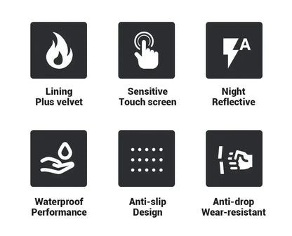 Warm Winter Waterproof Windproof Anti-slip Gloves