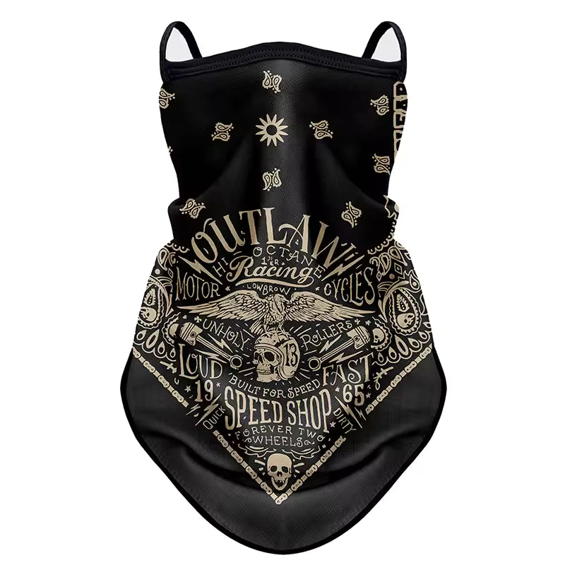 Retro Biker Face Mask – Breathable, Windproof & Anti-UV