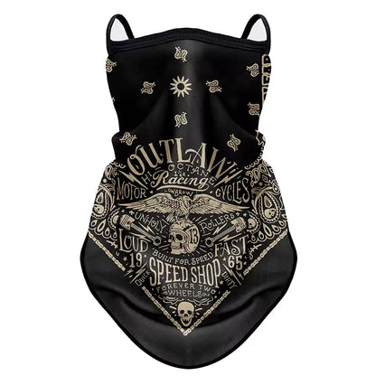 Retro Biker Face Mask – Breathable, Windproof & Anti-UV