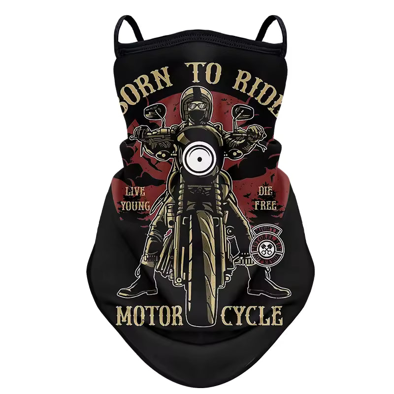 Retro Biker Face Mask – Breathable, Windproof & Anti-UV