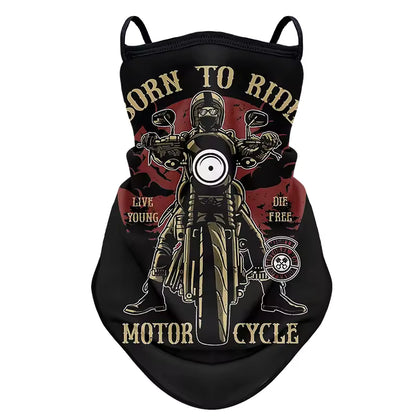 Retro Biker Face Mask – Breathable, Windproof & Anti-UV
