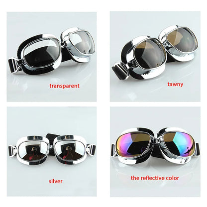 Motorcycle Goggles Vintage Windproof UV Protection for Harley