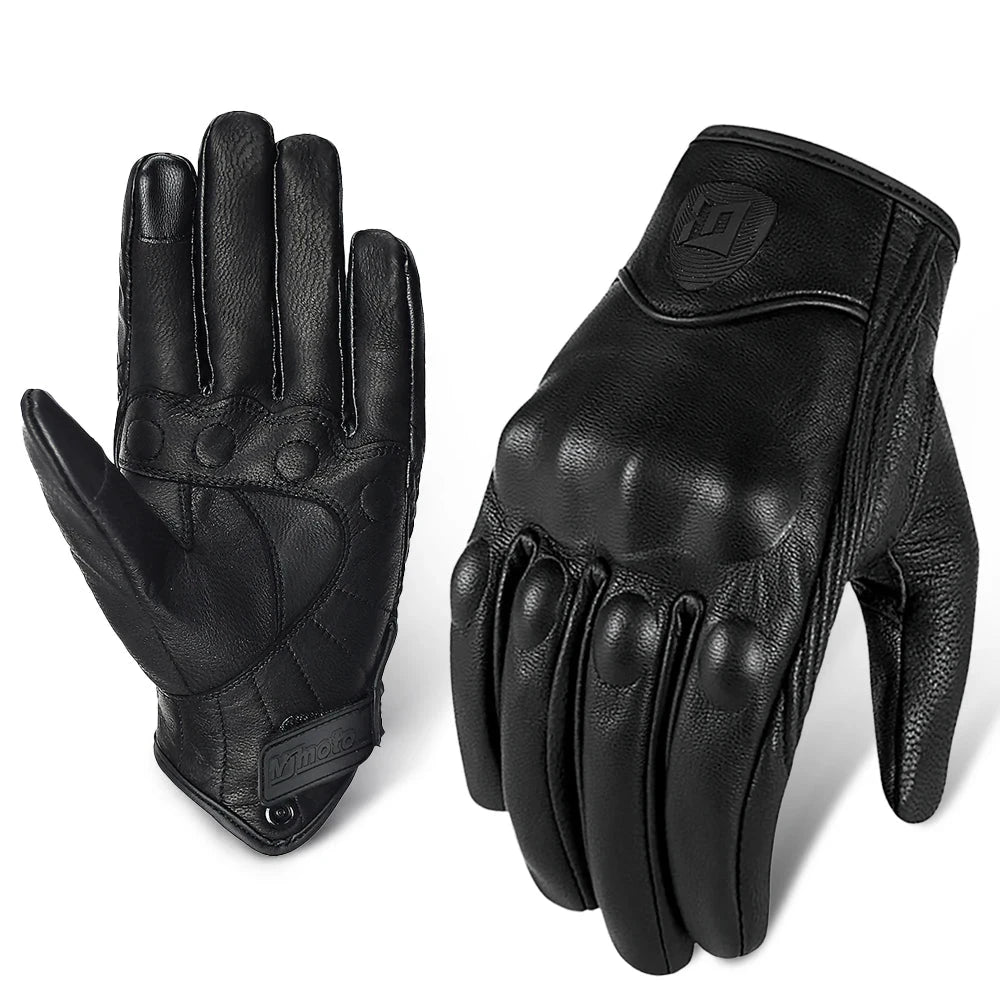 Motorcycle Retro Leather Gloves