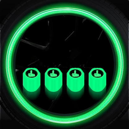 4PCS Luminous Valve Stem Caps