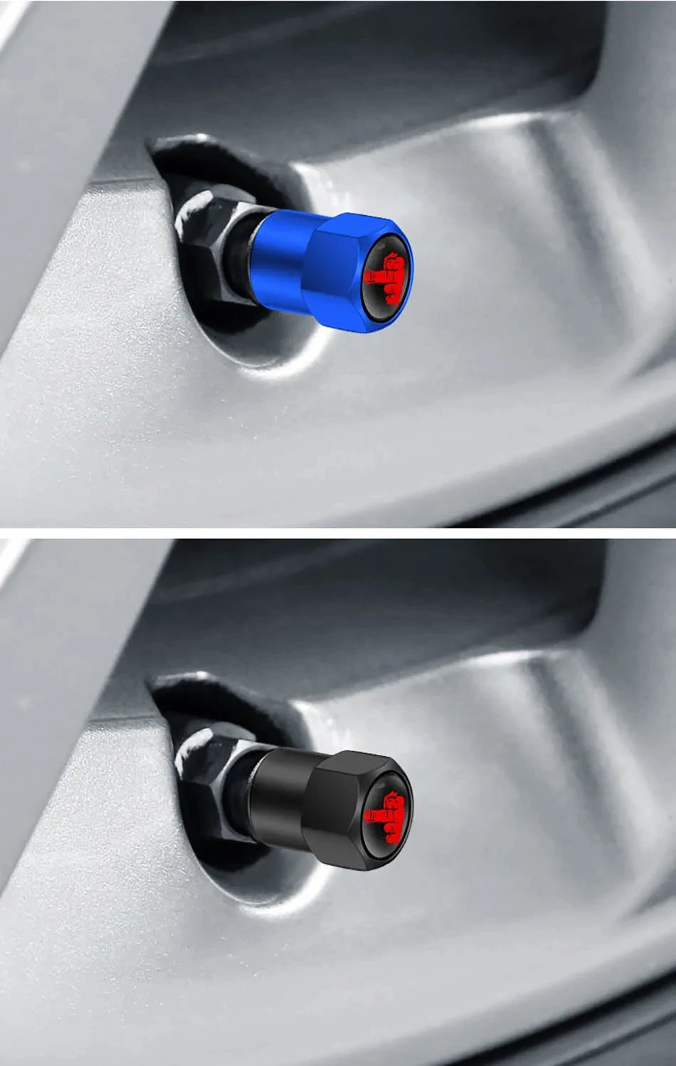 4PCS Aluminium Valve Stem Caps