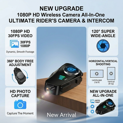 BikerZoneZ Motorcycle Helmet Headset Intercom