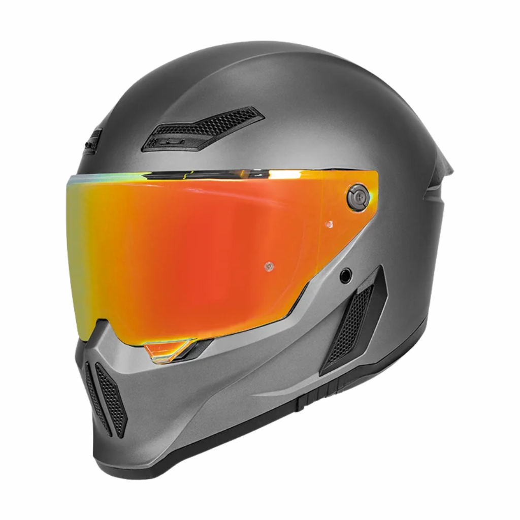 BikerZoneZ Shadow Rider Full Face Helmet – DOT Approved
