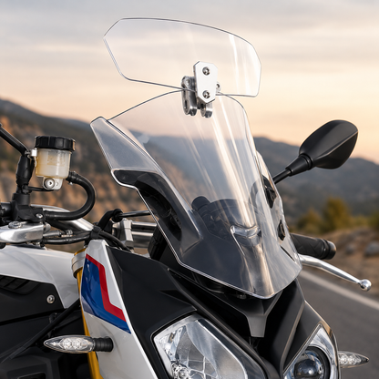 BikerZoneZ Adjustable Motorcycle Wind Deflector