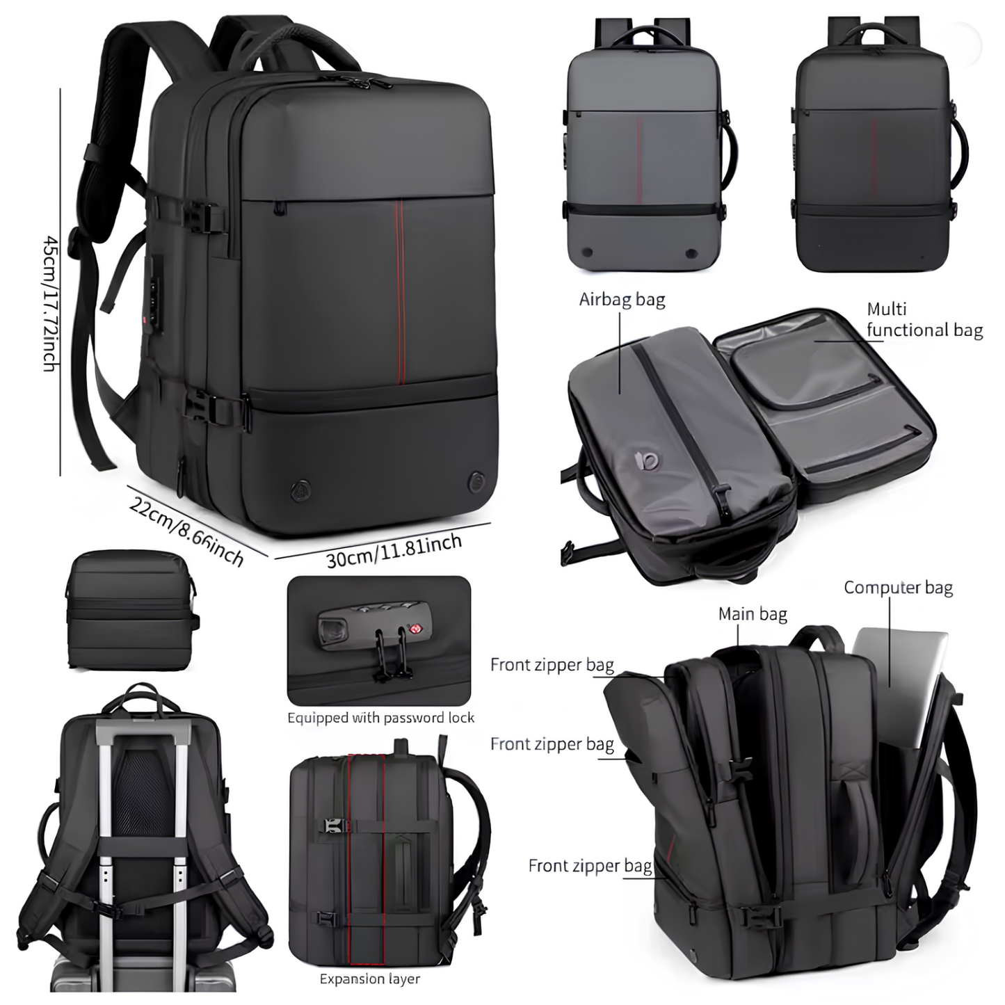 BikerZoneZ Premium Vacuum Compression Outdoor Backpack