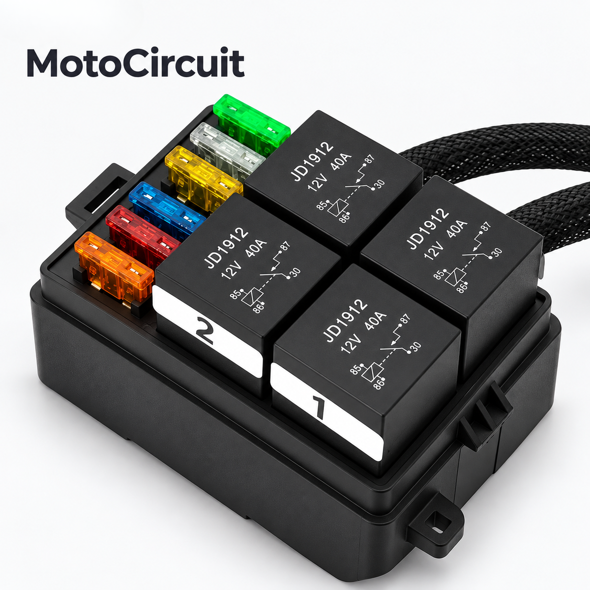 BikerZonez MotoCircuit 6-Way Fuse & Relay Box