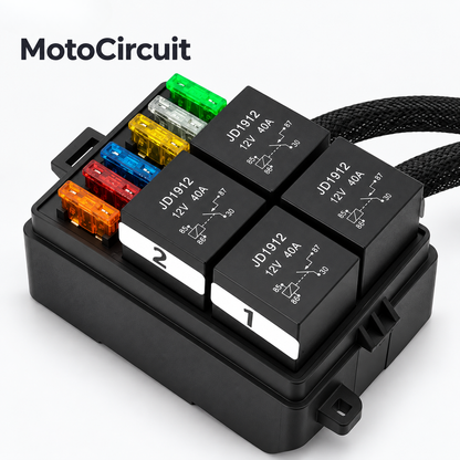 BikerZonez MotoCircuit 6-Way Fuse & Relay Box