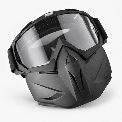 BikerZoneZ 2-in-1 Motorcycle Goggles & Face Mask