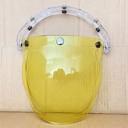 Retro Bubble Shield Visor – Three-Buckle Design