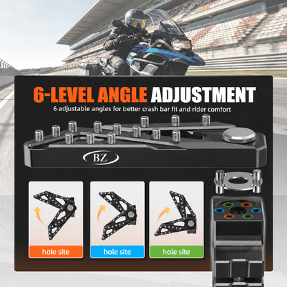 BikerZoneZ™ Adjustable Highway Foot Pegs