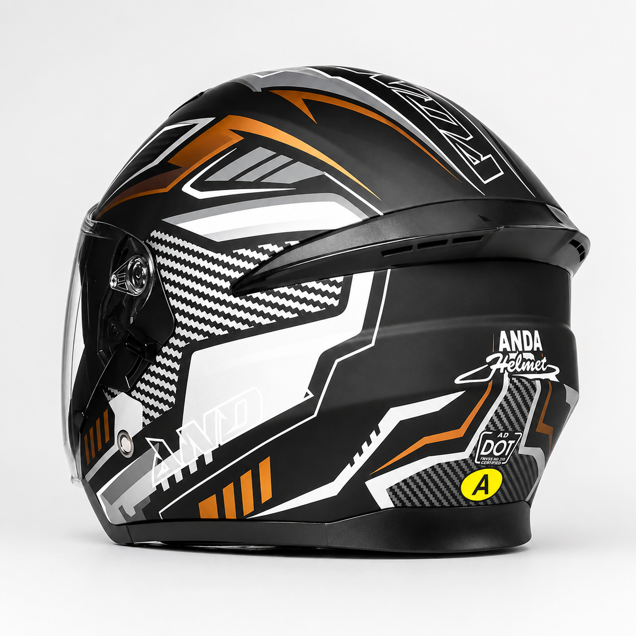 BikerZoneZ Sport Open Face Helmet - DOT Certified