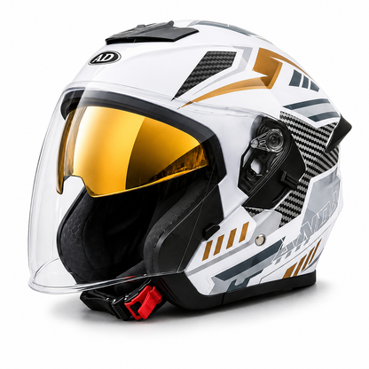 BikerZoneZ Sport Open Face Helmet - DOT Certified