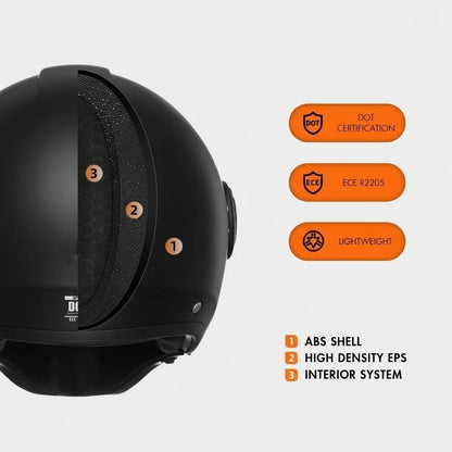 ORZ 163 Pro Retro Helmet - DOT Certified