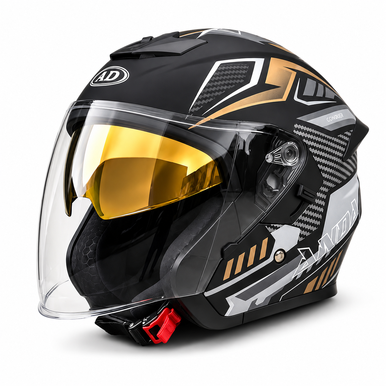 BikerZoneZ Sport Open Face Helmet - DOT Certified