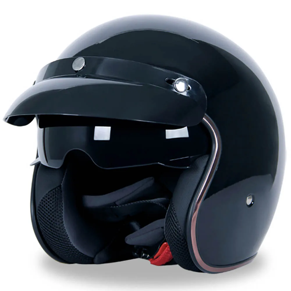 JIEKAI Retro Open-Face Helmet – Old School Rebel Style, DOT/ECE Certified