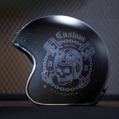 Fiberglass Retro Motorcycle Helmet