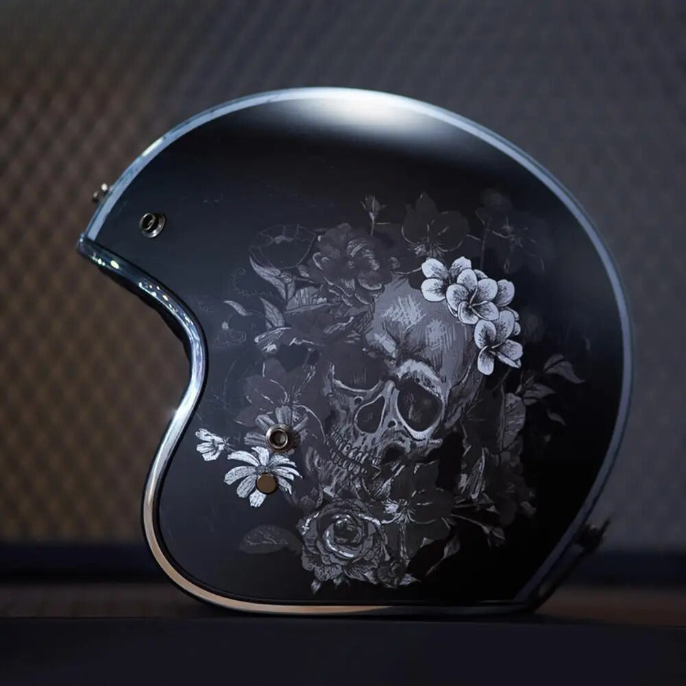 Fiberglass Retro Motorcycle Helmet