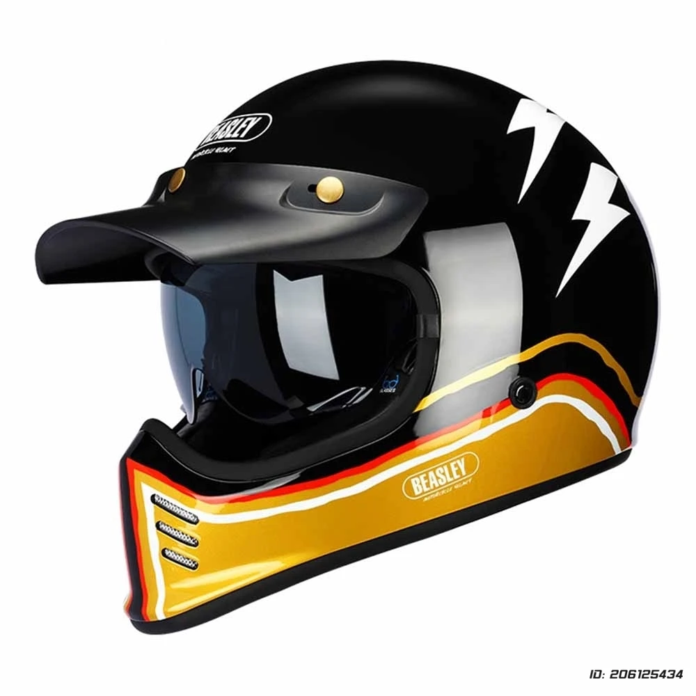 Vintage Motocross Full-Face Helmet
