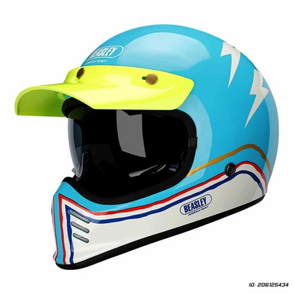 Vintage Motocross Full-Face Helmet