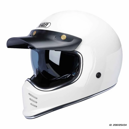 Vintage Motocross Full-Face Helmet