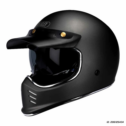 Vintage Motocross Full-Face Helmet